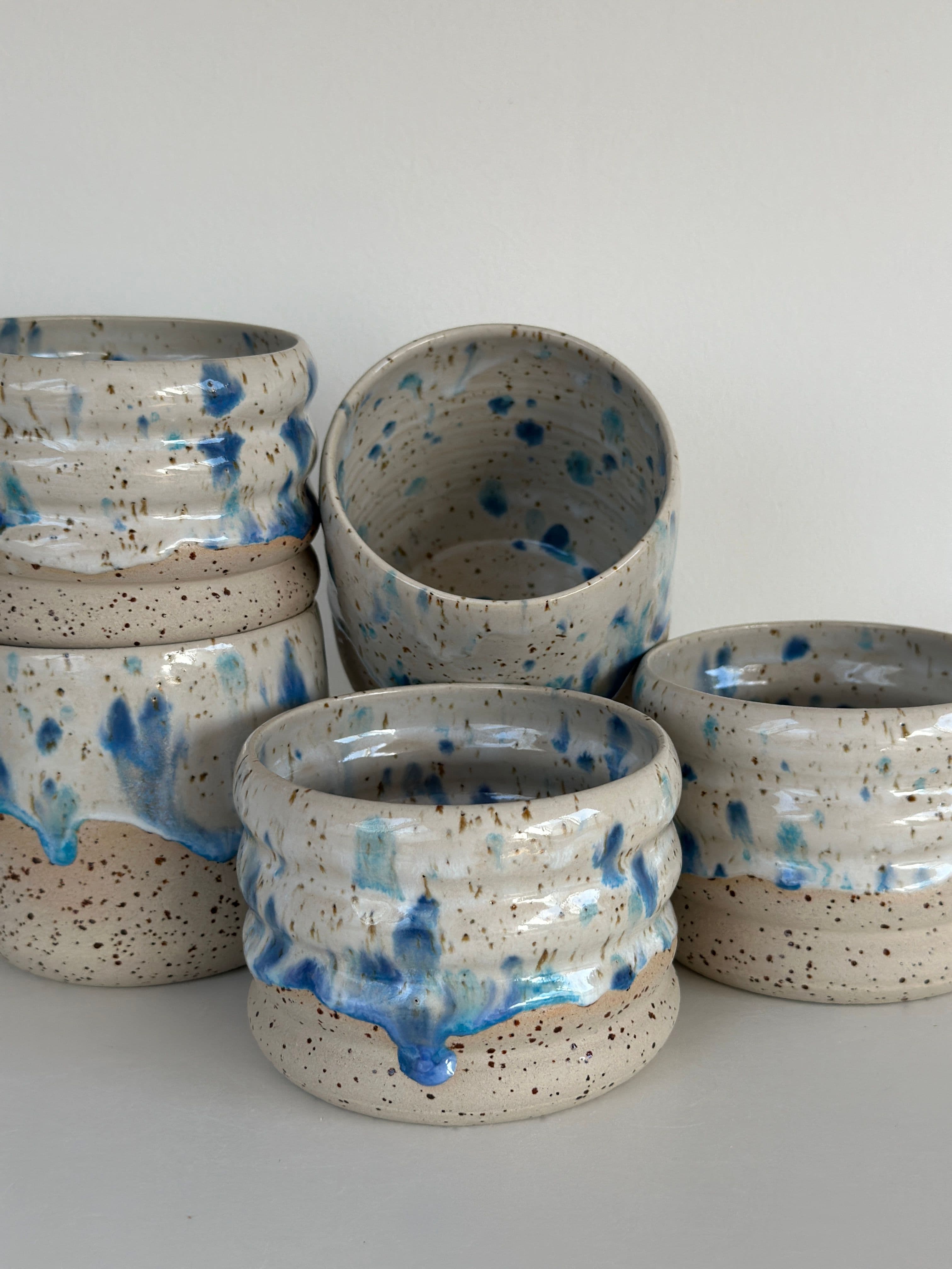 Bubble Becher Weiß & Blau